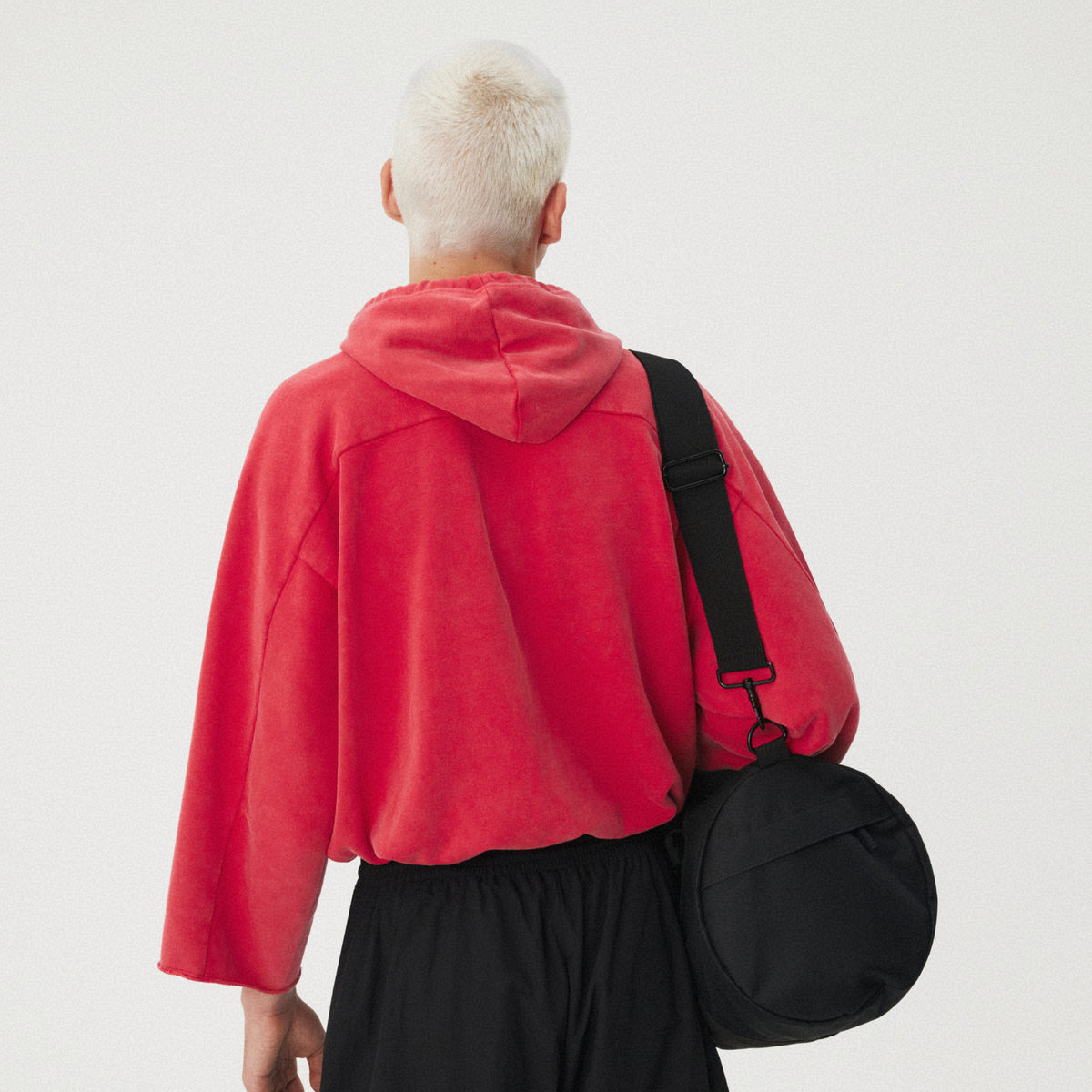RED SHORT-SLEEVE HOODIE GOSHA RUBCHINSKIY