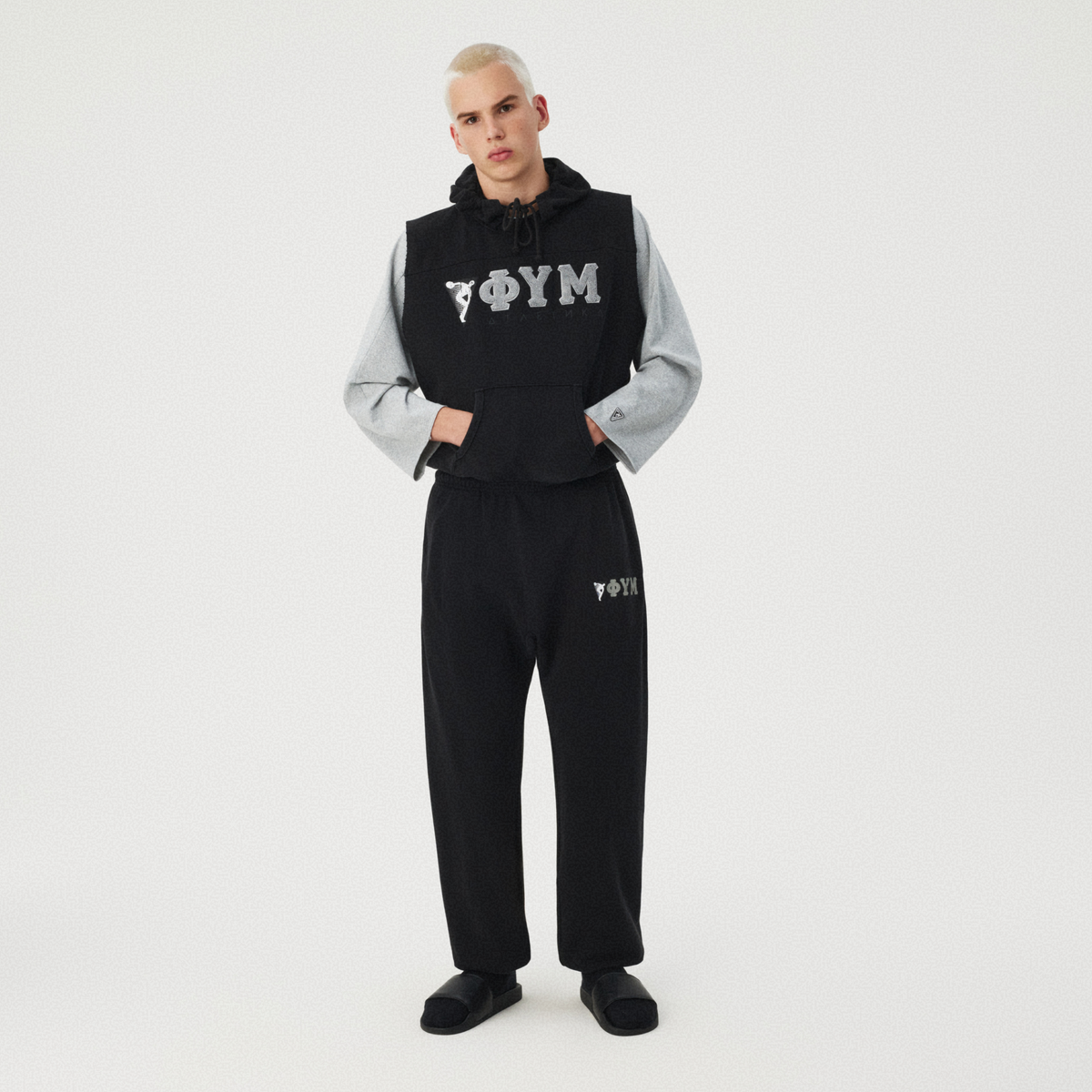 BLACK ELASTICATED HEM SWEATPANTS GOSHA RUBCHINSKIY