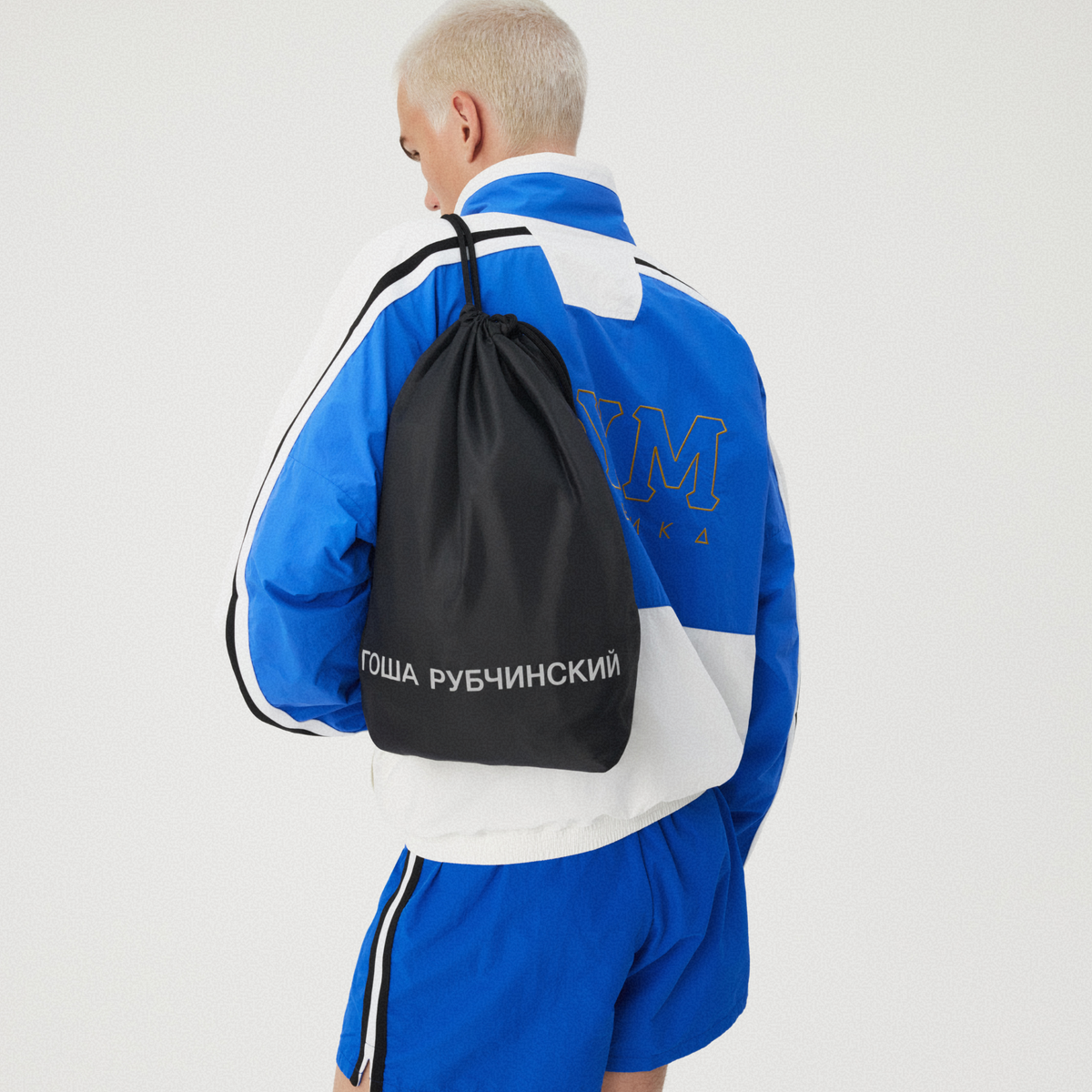 BLACK PRINT DRAWSTRING BACKPACK GOSHA RUBCHINSKIY