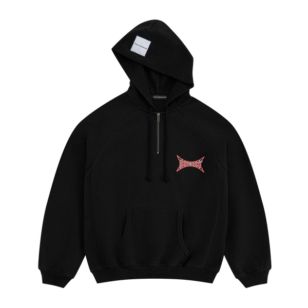 ГОША РУБЧИНСКИЙ – BLACK QUARTER-ZIP HOODIE