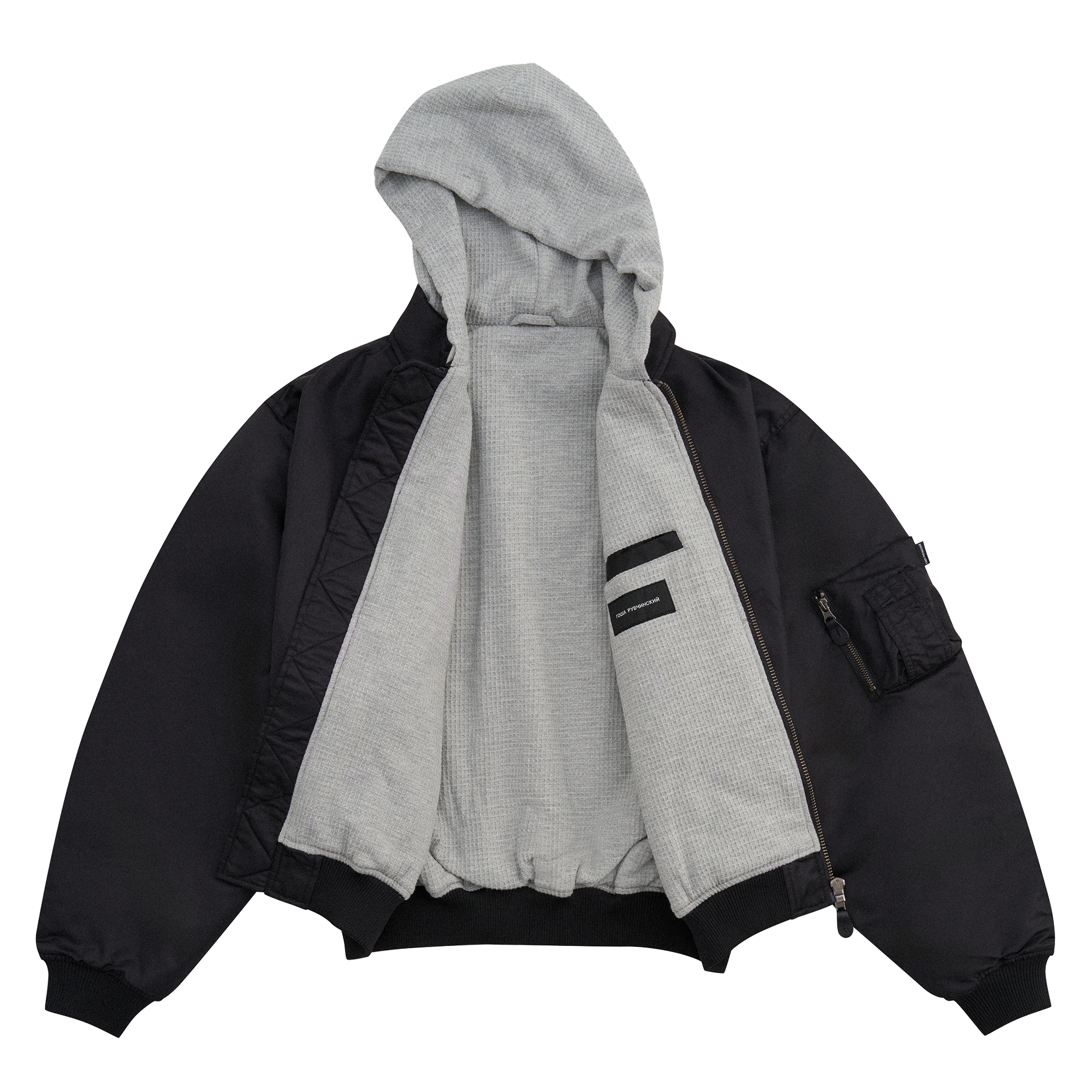 HOODED BOMBER JACKET - ГОША РУБЧИНСКИЙ