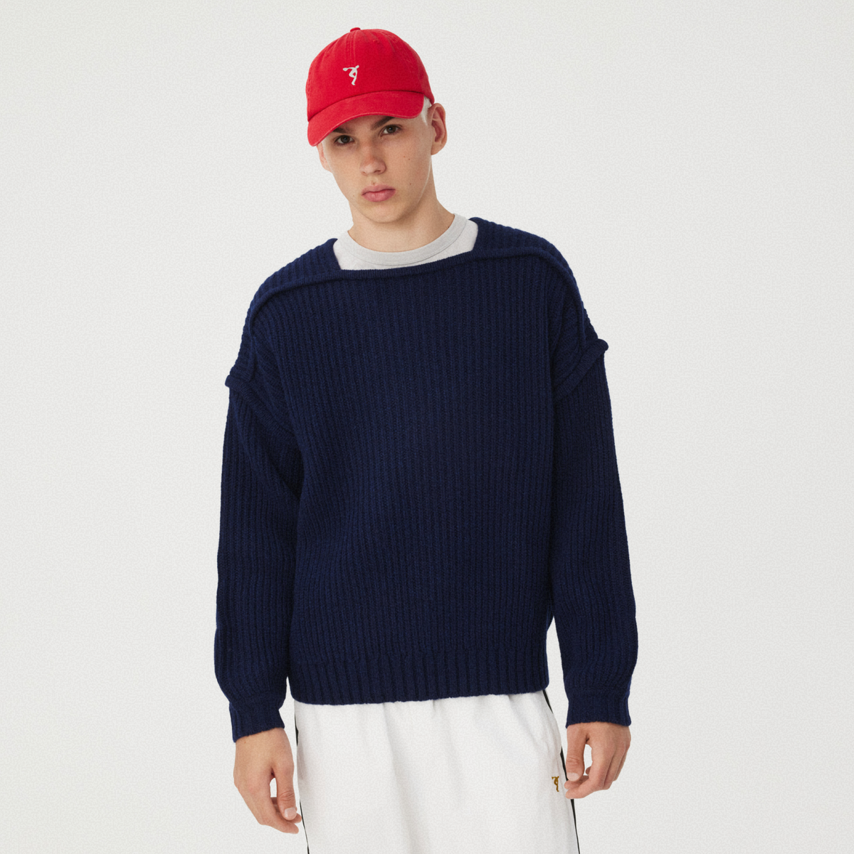 NAVY CHUNKY KNIT SWEATER GOSHA RUBCHINSKIY