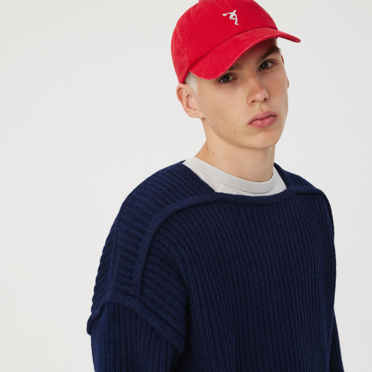 NAVY CHUNKY KNIT SWEATER GOSHA RUBCHINSKIY