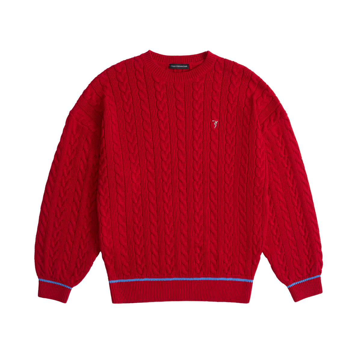 RED KNIT SWEATER GOSHA RUBCHINSKIY 