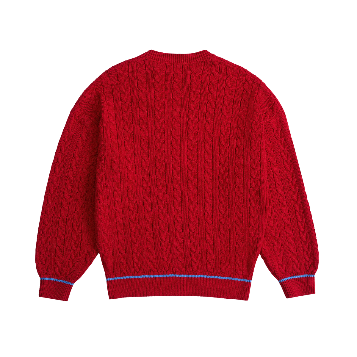 RED CABLE-KNIT SWEATER GOSHA RUBCHINSKIY 