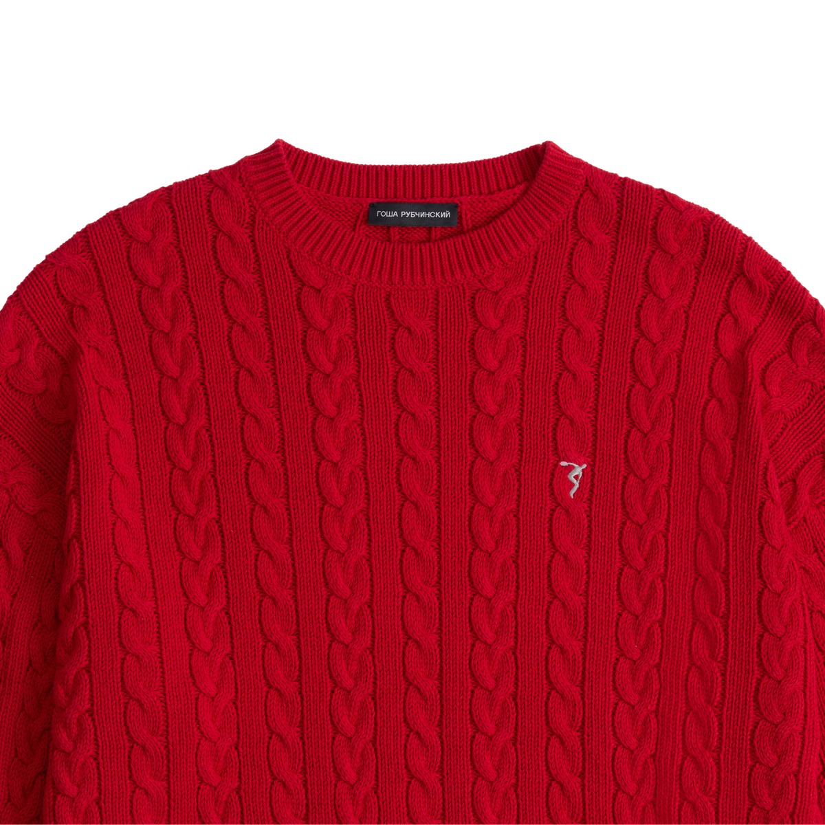 RED KNIT SWEATER GOSHA RUBCHINSKIY