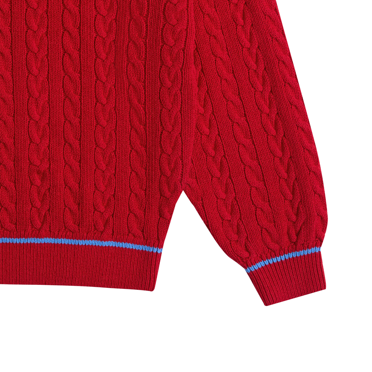 RED CABLE-KNIT SWEATER GOSHA RUBCHINSKIY