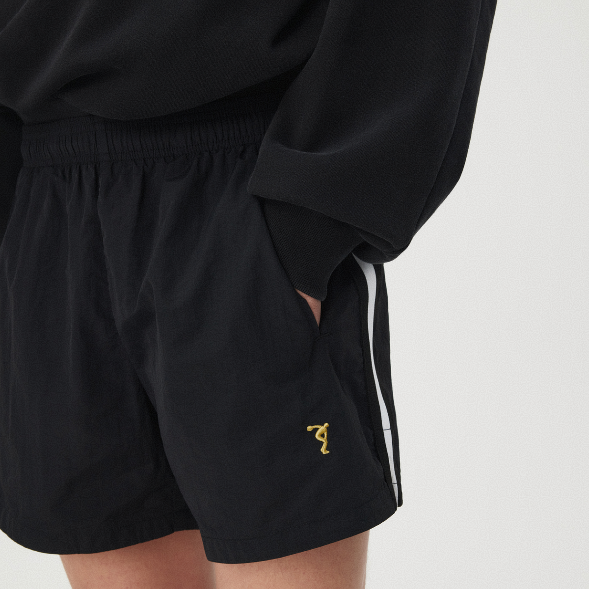 BLACK TRACK SHORTS GOSHA RUBCHINSKIY