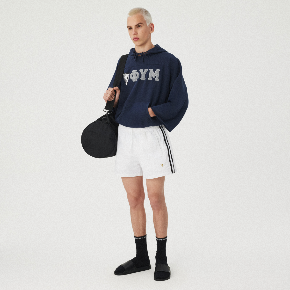 WHITE TRACK SHORTS GOSHA RUBCHINSKIY