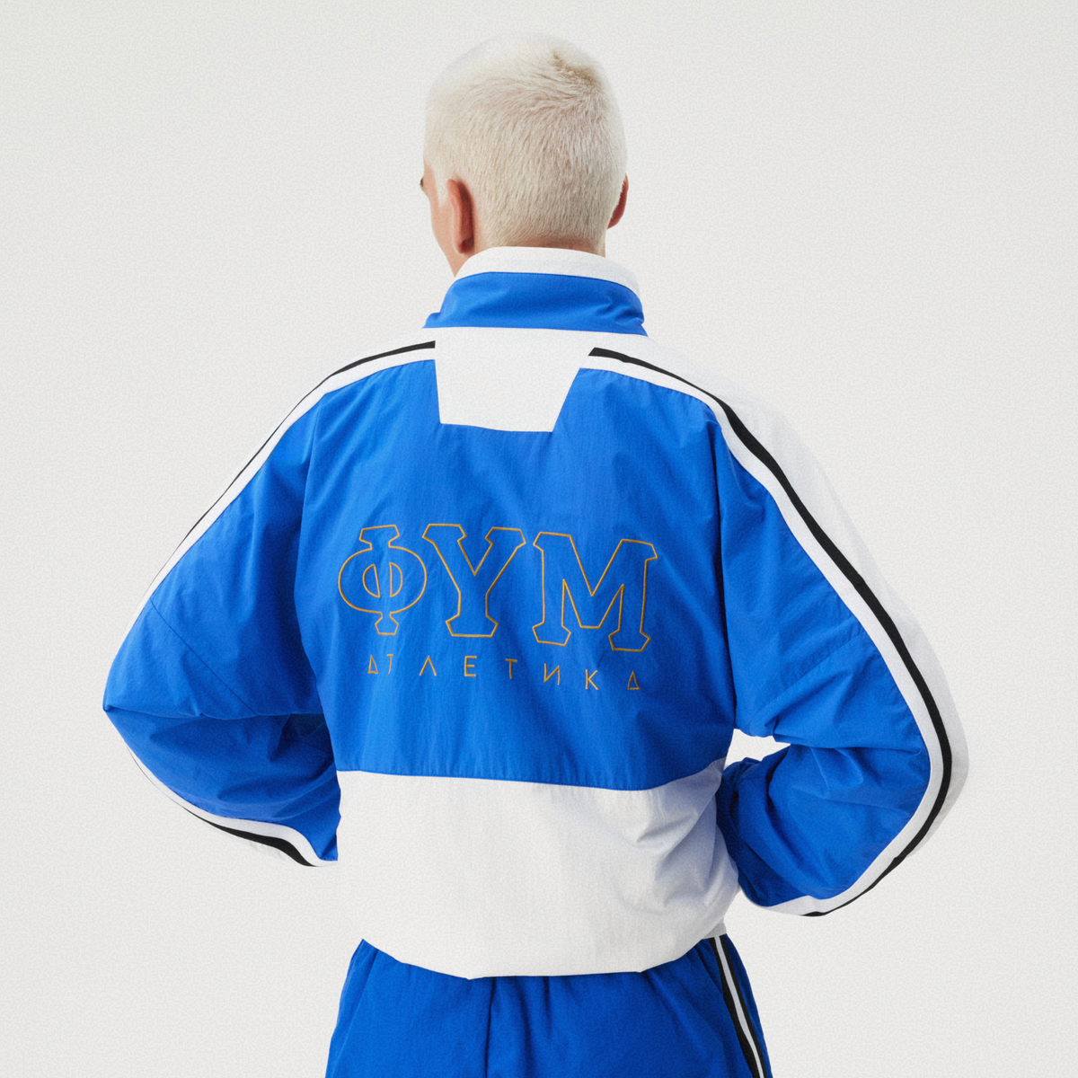 WHITE / BLUE TRACK JACKET GOSHA RUBCHINSKIY