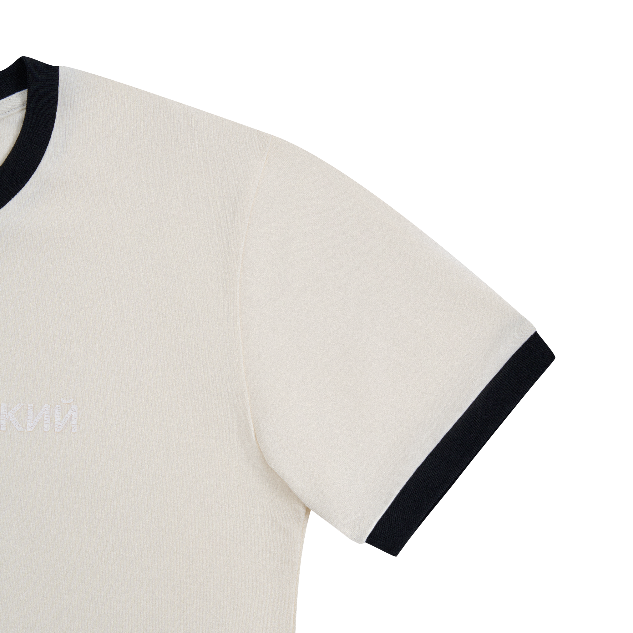 SLIM FIT T-SHIRT WITH CRACKED LOGO - ГОША РУБЧИНСКИЙ