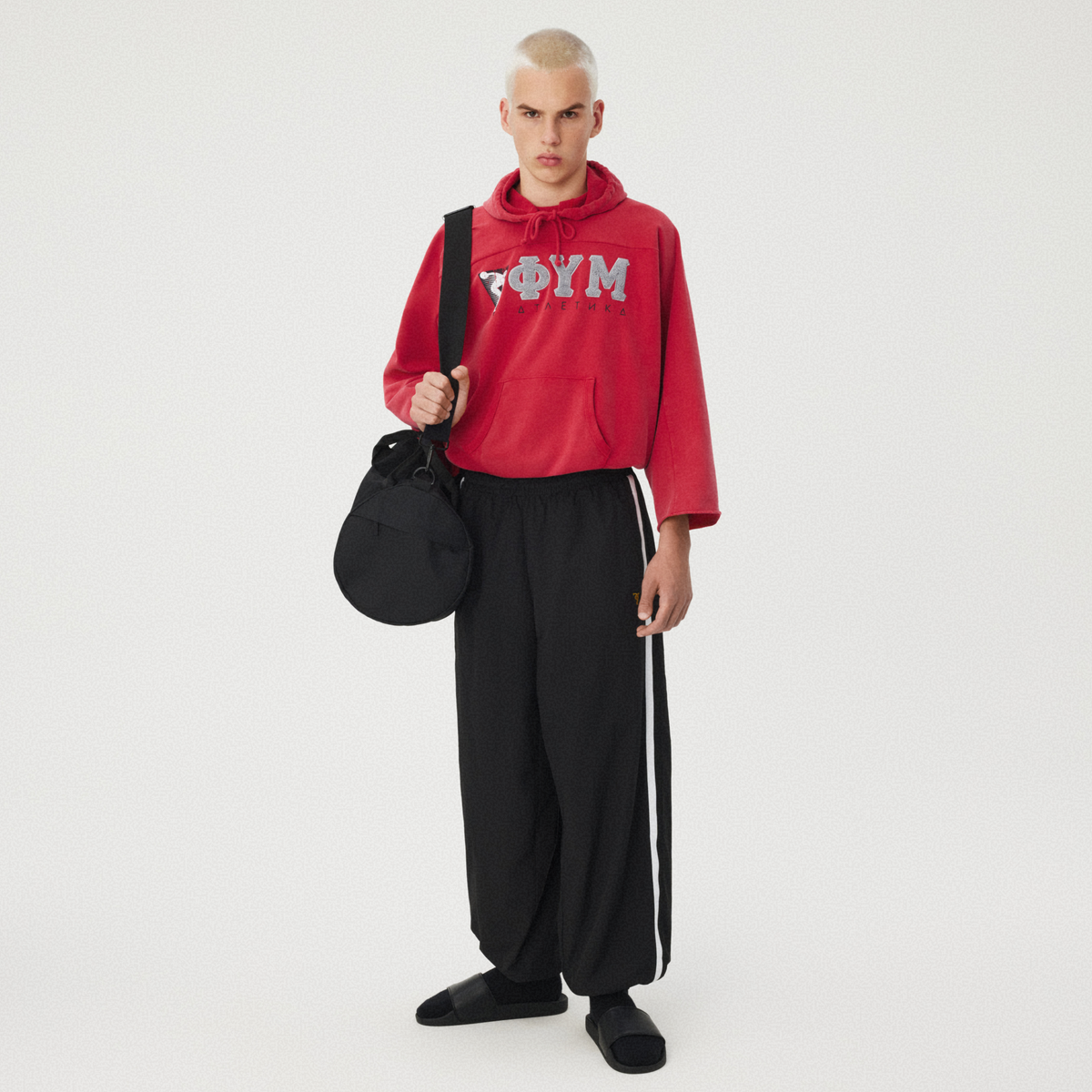 BLACK / WHITE TRACK PANTS GOSHA RUBCHINSKIY