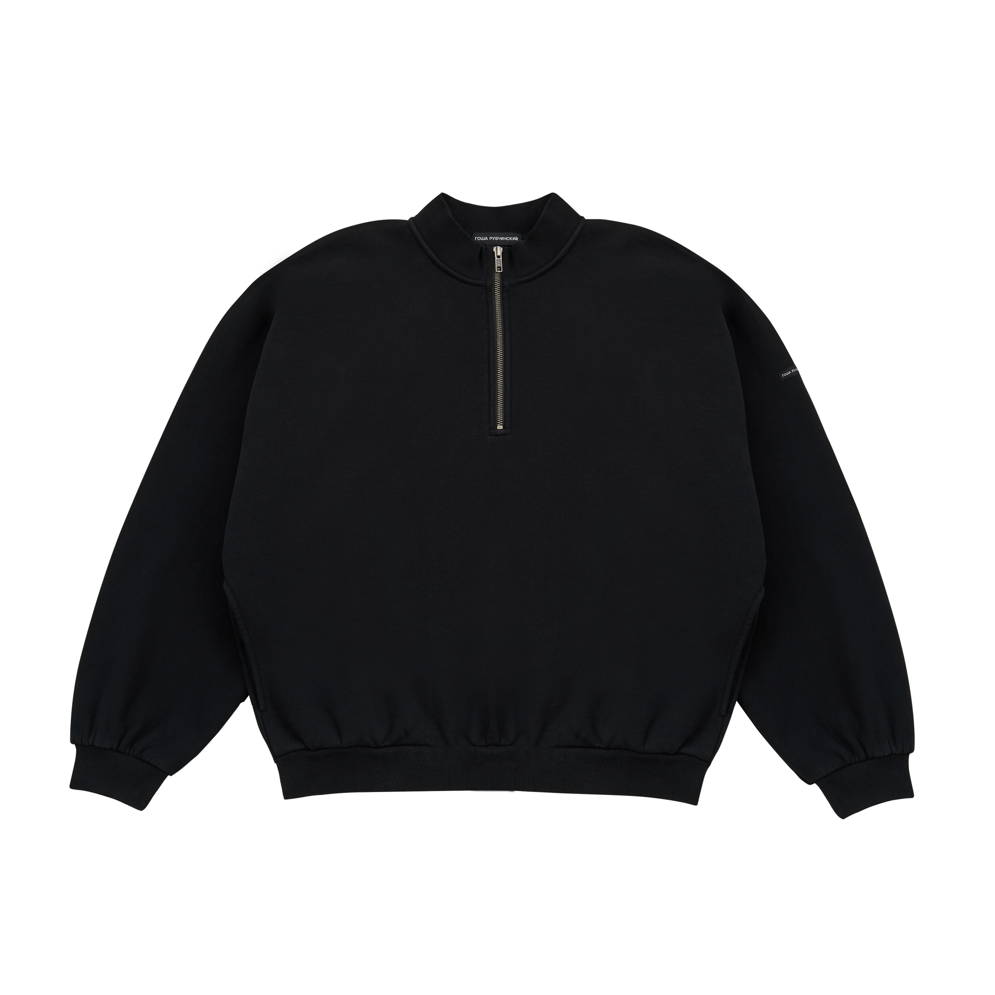 QUARTER-ZIP BRUSHED SWEATSHIRT