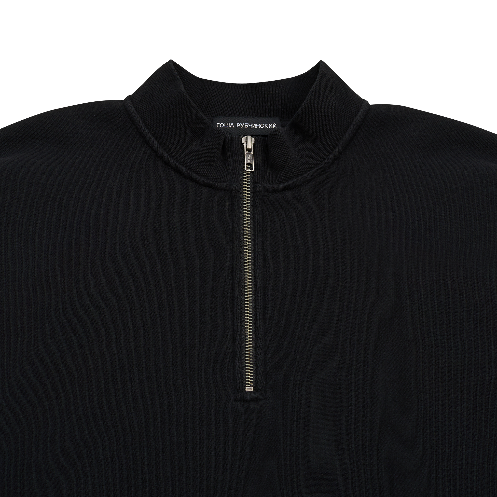 QUARTER-ZIP BRUSHED SWEATSHIRT