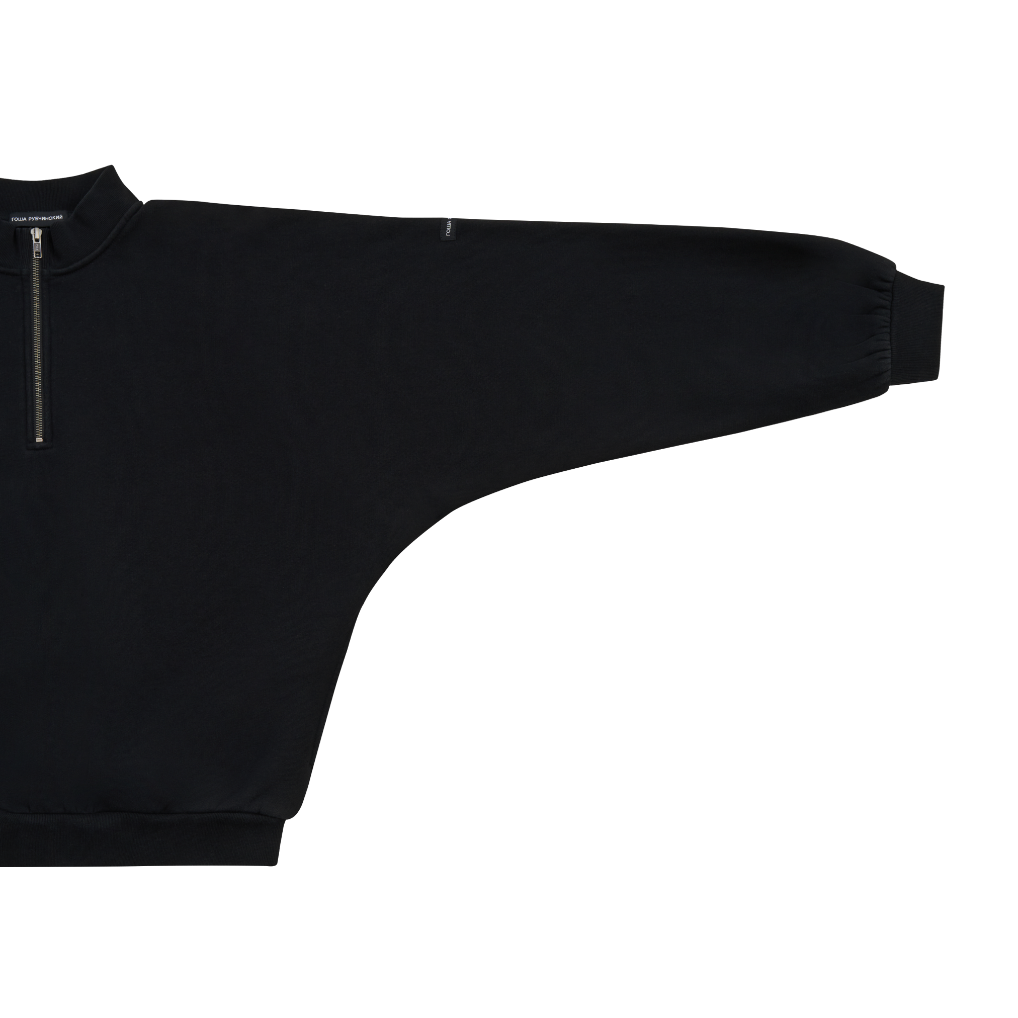 QUARTER-ZIP BRUSHED SWEATSHIRT