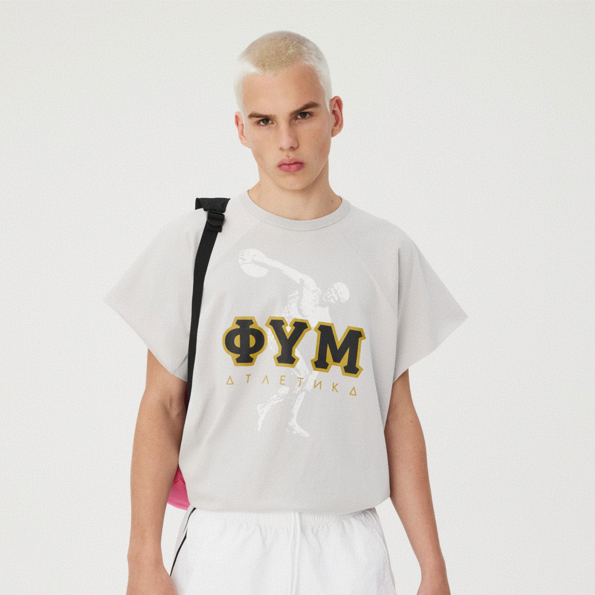 GREY RAW-EDGE OVERSIZED T-SHIRT GOSHA RUBCHINSKIY