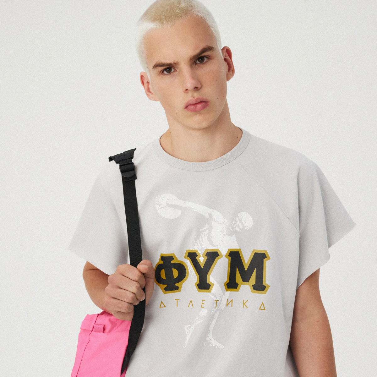 GREY RAW-EDGE OVERSIZED T-SHIRT GOSHA RUBCHINSKIY